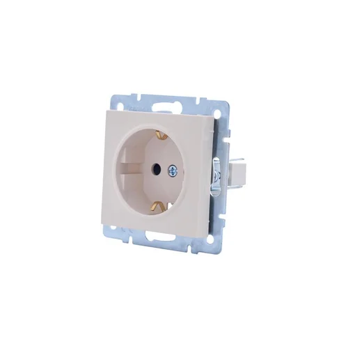 Розетка 1-м СП Vesna с заземл. защ. шторки ПБТ механизм крем. LEZARD 742-0388-124B Розетка 1-м СП Vesna с заземл. защ. шторки ПБТ механизм крем. LEZARD 742-0388-124B