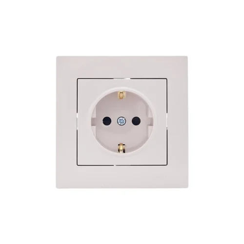Розетка 1-м СП Vesna с заземл. защ. шторки ПБТ механизм крем. LEZARD 742-0388-124B Розетка 1-м СП Vesna с заземл. защ. шторки ПБТ механизм крем. LEZARD 742-0388-124B