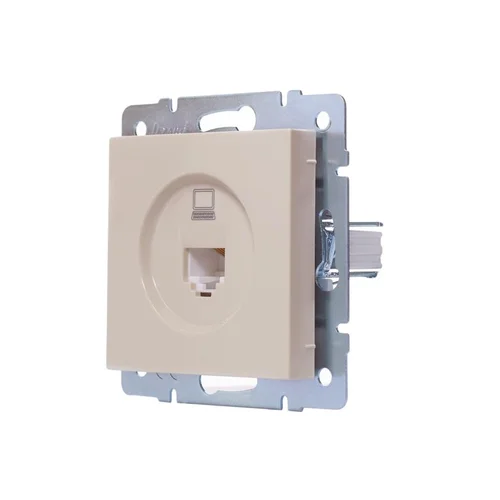 Розетка компьютерная 1-м СП Vesna механизм крем. LEZARD 742-0388-139