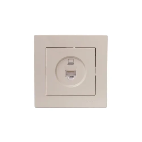 Розетка компьютерная 1-м СП Vesna механизм крем. LEZARD 742-0388-139