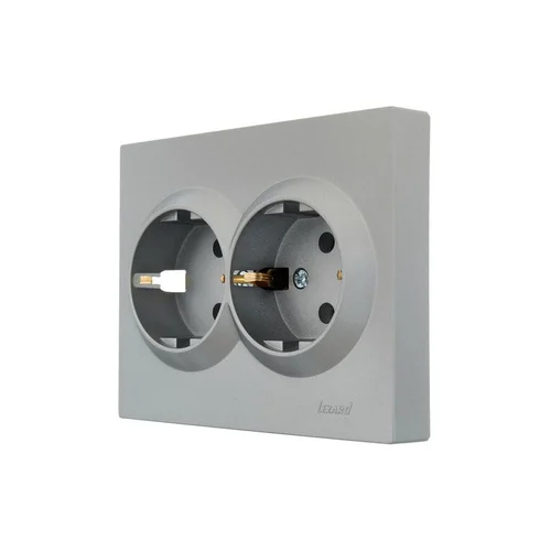 Розетка 2-м СП VESNA с заземл. ПБТ платина LEZARD 742-3500-127B Розетка 2-м СП VESNA с заземл. ПБТ платина LEZARD 742-3500-127B