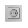 Розетка 1-м СП Vesna с заземл. ПБТ механизм платина LEZARD 742-3588-122B