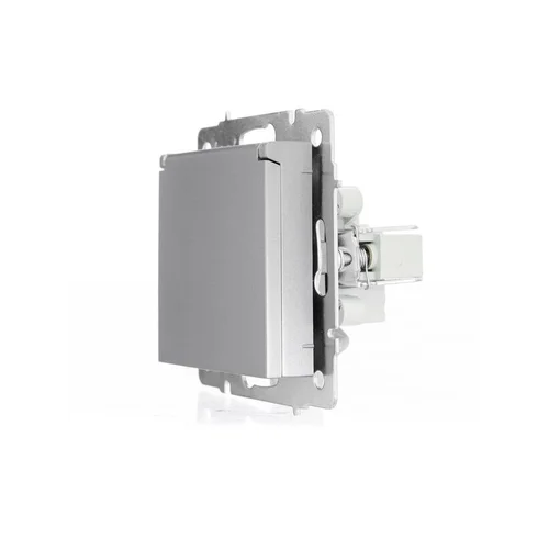 Розетка 1-м СП Vesna с заземл. с крышкой ПБТ механизм платина LEZARD 742-3588-123B