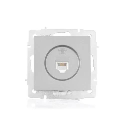 Розетка телефонная СП Vesna евро стандарт механизм платина LEZARD 742-3588-137