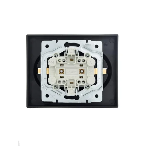 Розетка 2-м СП VESNA с заземл. ПБТ черн. бархат LEZARD 742-4200-127B Розетка 2-м СП VESNA с заземл. ПБТ черн. бархат LEZARD 742-4200-127B