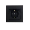 Розетка 1-м СП Vesna с заземл. с крышкой ПБТ механизм черн. бархат LEZARD 742-4288-123B