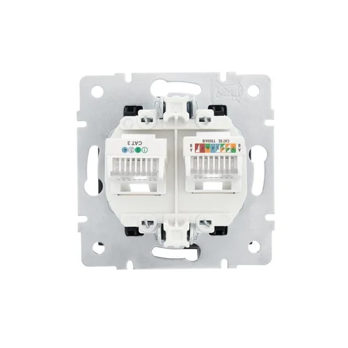 Розетка компьютерная + телефонная 1-м СП Vesna механизм черн. бархат LEZARD 742-4288-143 Розетка компьютерная + телефонная 1-м СП Vesna механизм черн. бархат LEZARD 742-4288-143