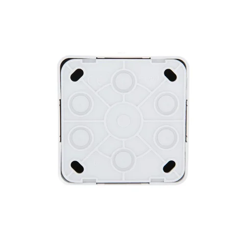 Розетка 1-м ОП Viola с заземл. с крышкой бел. LEZARD 751-0200-123