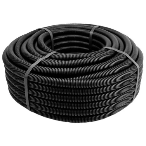 Труба гофрированная ПНД d40мм с протяжкой черн. (уп.25м)