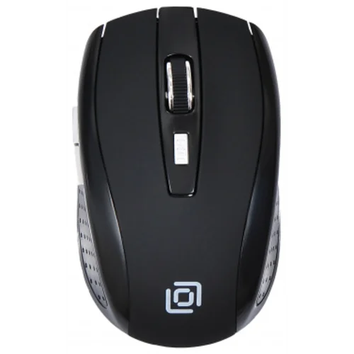 Мышь Оклик 455MW черный оптическая (1600dpi) беспроводная USB для ноутбука (6but)