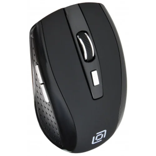 Мышь Оклик 455MW черный оптическая (1600dpi) беспроводная USB для ноутбука (6but)