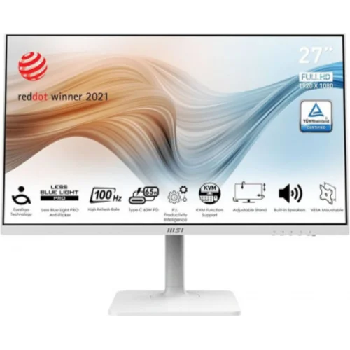 Монитор MSI 27" Modern MD272XPW белый IPS LED 1ms 16:9 HDMI M/M матовая HAS Piv 300cd 178гр/178гр 19 Монитор MSI 27" Modern MD272XPW белый IPS LED 1ms 16:9 HDMI M/M матовая HAS Piv 300cd 178гр/178гр 19