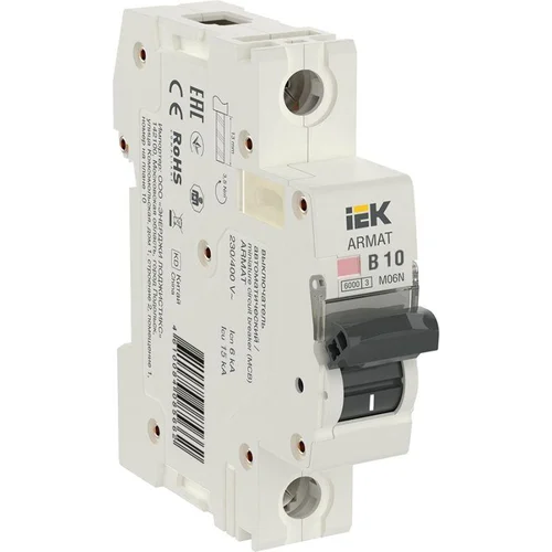Выключатель автоматический модульный 1п B 10А M06N ARMAT IEK AR-M06N-1-B010