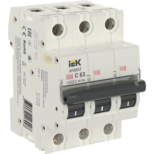 Выключатель автоматический модульный 3п C 63А M10N ARMAT IEK AR-M10N-3-C063
