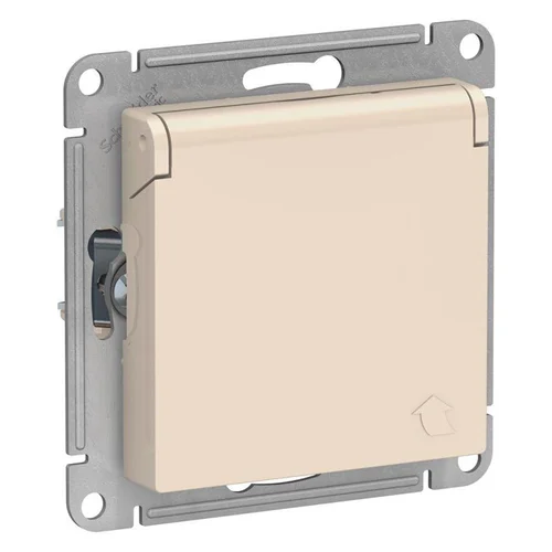 Розетка 1-м СП AtlasDesign 16А IP20 с заземл. защ. шторки с крышкой механизм беж. SE ATN000246 Розетка 1-м СП AtlasDesign 16А IP20 с заземл. защ. шторки с крышкой механизм беж. SE ATN000246