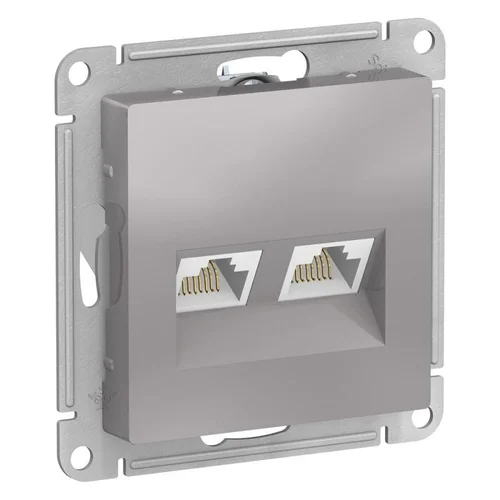 Розетка компьютерная 2-м AtlasDesign RJ45 кат.5E механизм алюм. SE ATN000385 Розетка компьютерная 2-м AtlasDesign RJ45 кат.5E механизм алюм. SE ATN000385
