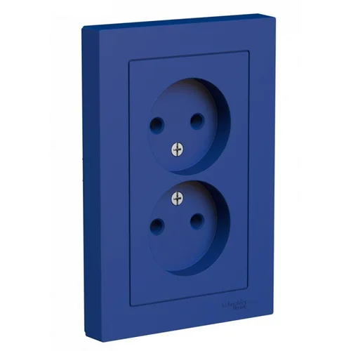 Розетка 2-м AtlasDesign 16А без заземл в сборе аквамарин SE ATN001120 Розетка 2-м AtlasDesign 16А без заземл в сборе аквамарин SE ATN001120