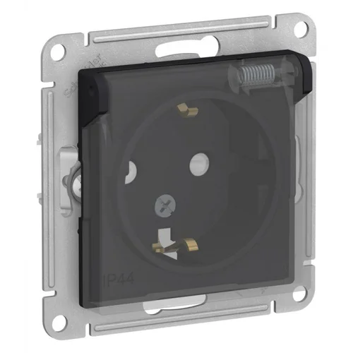 Розетка 1-м СП AtlasDesign Aqua 16А IP44 с заземл. защ. шторки с прозр. крышкой механизм карбон SE A Розетка 1-м СП AtlasDesign Aqua 16А IP44 с заземл. защ. шторки с прозр. крышкой механизм карбон SE A