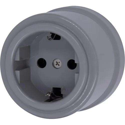 Розетка З-кл. пластик титан Bironi B1-101-26