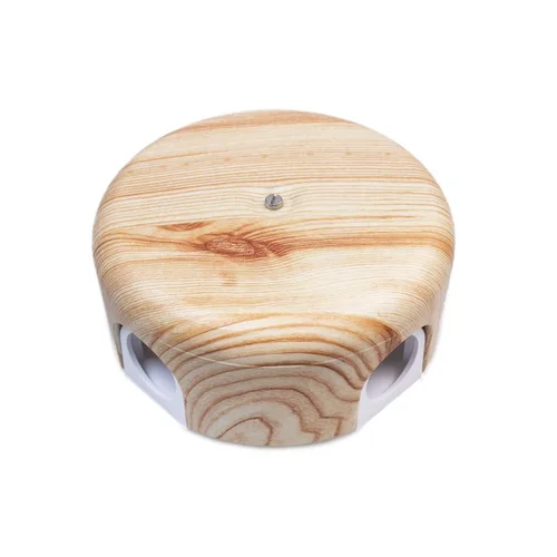 Коробка распределительная d78мм ЛИЗЕТТА (в копмл. 4 кабельных ввода) ABS-пластик карельская сосна Bi