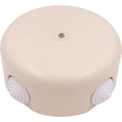 Коробка распределительная 110мм (4 кабельных ввода в комплекте) пластик песочн. зол. Bironi B1-522-2 Коробка распределительная 110мм (4 кабельных ввода в комплекте) пластик песочн. зол. Bironi B1-522-2