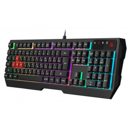 Клавиатура A4Tech Bloody B135N черный USB Multimedia for gamer LED (подставка для запястий) (B135N)