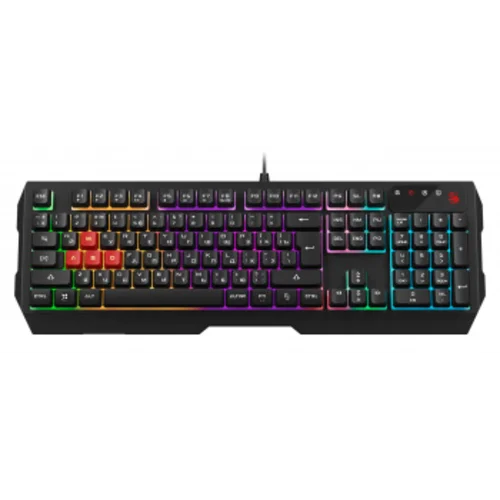 Клавиатура A4Tech Bloody B135N черный USB Multimedia for gamer LED (подставка для запястий) (B135N)