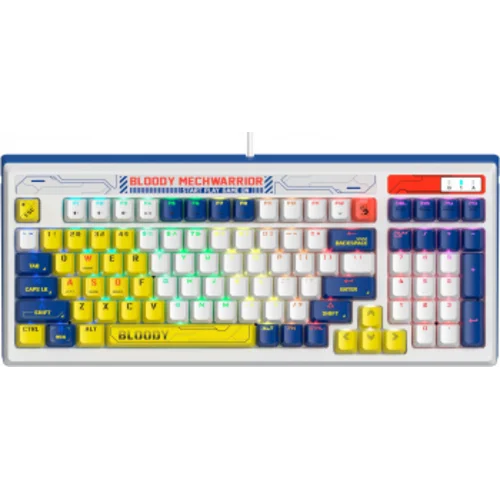 Клавиатура A4Tech Bloody B950 механическая синий/белый USB for gamer LED (B950)