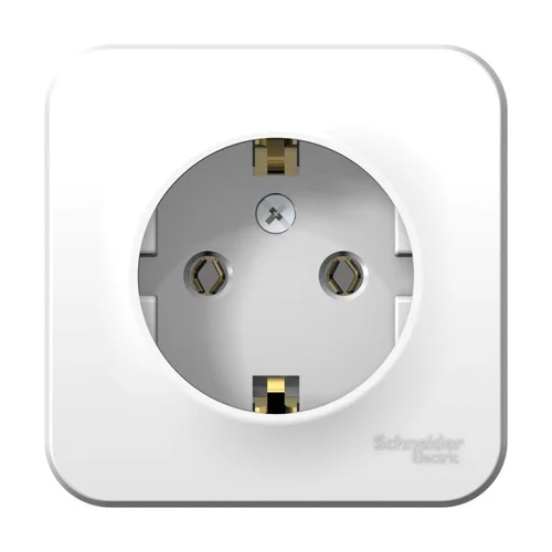 Розетка 1-м ОП Blanca 16А IP20 250В с заземл. без защ. шторок с изолир. пластиной бел. SE BLNRA01011 Розетка 1-м ОП Blanca 16А IP20 250В с заземл. без защ. шторок с изолир. пластиной бел. SE BLNRA01011