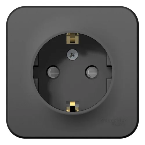 Розетка 1-м ОП Blanca 16А IP20 250В с заземл. защ. шторки с изолир. пластиной антрацит SE BLNRA01111 Розетка 1-м ОП Blanca 16А IP20 250В с заземл. защ. шторки с изолир. пластиной антрацит SE BLNRA01111