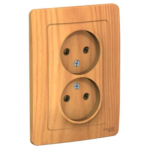 Розетка 2-м СП Blanca 16А IP20 250В без заземл. без защ. шторок ясень SE BLNRS000025 Розетка 2-м СП Blanca 16А IP20 250В без заземл. без защ. шторок ясень SE BLNRS000025