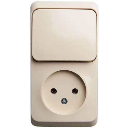 Блок ОП Этюд (1-м розетка без заземл. + 1-кл. выкл.) крем. SE BPA16-204K Блок ОП Этюд (1-м розетка без заземл. + 1-кл. выкл.) крем. SE BPA16-204K