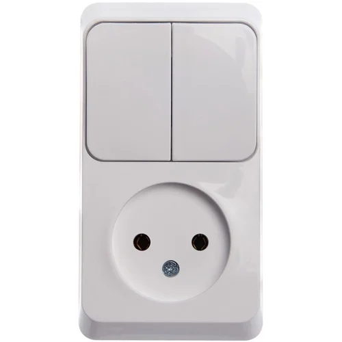 Блок ОП Этюд (1-м розетка без заземл. + 2-кл. выкл.) бел. SE BPA16-205B Блок ОП Этюд (1-м розетка без заземл. + 2-кл. выкл.) бел. SE BPA16-205B