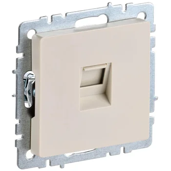 Розетка компьютерная СП RJ45 кат.5E BRITE РК10-БрКр беж. IEK BR-K10-1-K10 Розетка компьютерная СП RJ45 кат.5E BRITE РК10-БрКр беж. IEK BR-K10-1-K10