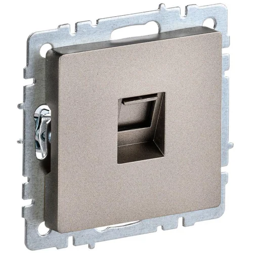 Розетка компьютерная СП RJ45 кат.5E BRITE РК10-БрШ шампань IEK BR-K10-1-K37