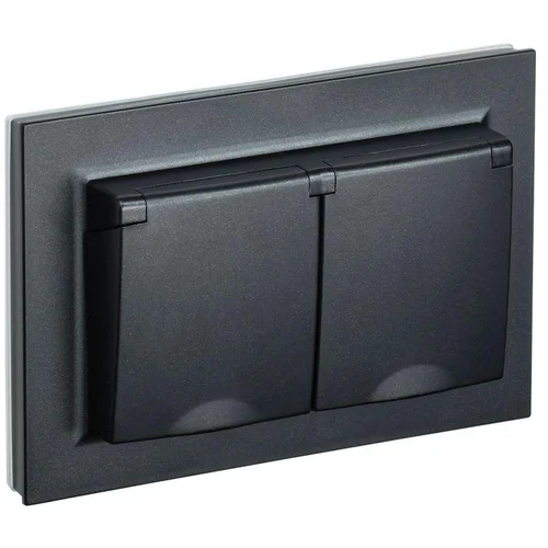 Розетка 2-м СП BRITE РСбш12-3-44-БрЧ 16А в сборе IP44 с крышкой черн. IEK BR-R26-16-44-K02-F Розетка 2-м СП BRITE РСбш12-3-44-БрЧ 16А в сборе IP44 с крышкой черн. IEK BR-R26-16-44-K02-F