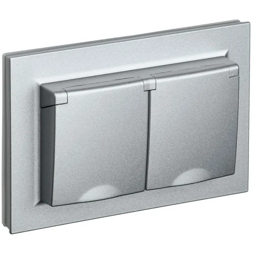 Розетка 2-м СП BRITE РСбш12-3-44-БрА 16А в сборе IP44 с крышкой алюм. IEK BR-R26-16-44-K47-F Розетка 2-м СП BRITE РСбш12-3-44-БрА 16А в сборе IP44 с крышкой алюм. IEK BR-R26-16-44-K47-F