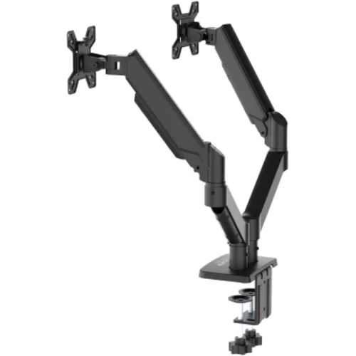 Кронштейн для мониторов ЖК Buro BU-M12 черный 17"-32" макс.10кг крепление к столешнице поворот и нак