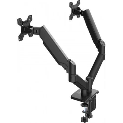 Кронштейн для мониторов ЖК Buro BU-M12 черный 17"-32" макс.10кг крепление к столешнице поворот и нак