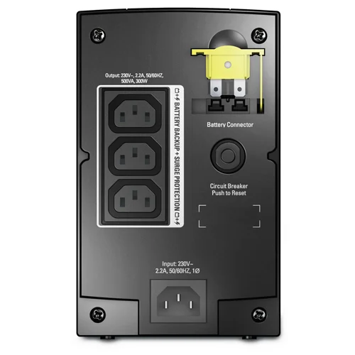 Источник бесперебойного питания Back-UPS, 300Вт/500ВА, 230В, BX500CI Источник бесперебойного питания Back-UPS, 300Вт/500ВА, 230В, BX500CI