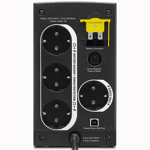Источник бесперебойного питания Back-UPS, 390Вт/700ВА, 230В, BX700U-GR