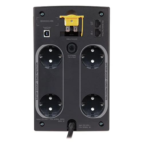 Источник бесперебойного питания Back-UPS, 480Вт/800ВА, 230В, BX800CI-RS