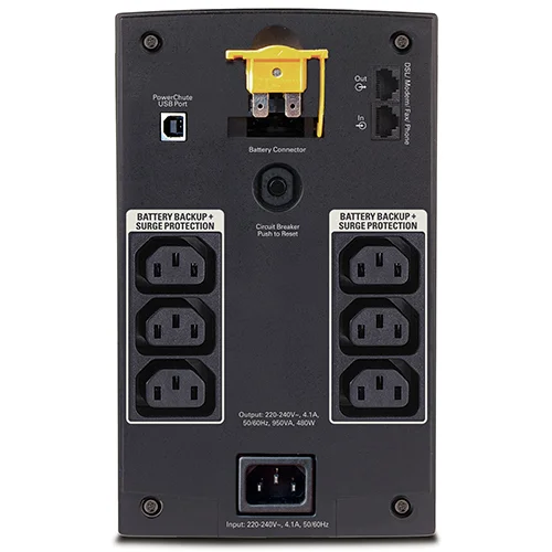 Источник бесперебойного питания Back-UPS, 480Вт/950ВА, 230В, BX950UI