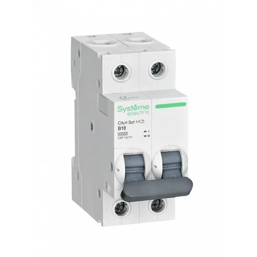 Выключатель автоматический модульный 2п B 10А 4.5кА City9 Set 230В SE C9F14210