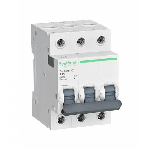 Выключатель автоматический модульный 3п B 25А 4.5кА City9 Set 400В SE C9F14325 Выключатель автоматический модульный 3п B 25А 4.5кА City9 Set 400В SE C9F14325