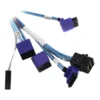 Кабель SuperMicro CBL-SAST-0811 HDmSAS-4SATA 70см, внутренний Кабель SuperMicro CBL-SAST-0811 HDmSAS-4SATA 70см, внутренний
