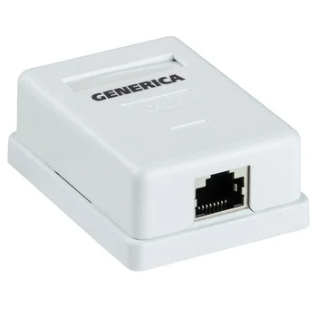 Розетка компьютерная 1-м ОП RJ45 кат.5E FTP GENERICA CS2-1C5EF-12-G Розетка компьютерная 1-м ОП RJ45 кат.5E FTP GENERICA CS2-1C5EF-12-G