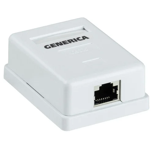 Розетка компьютерная 1-м ОП RJ45 кат.5E FTP GENERICA CS2-1C5EF-12-G