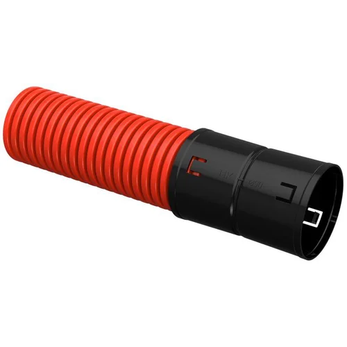 Труба гофрированная двустенная ПНД гибкая d90мм с муфтой красн. (уп.50м) IEK CTG12-090-K04-050-R