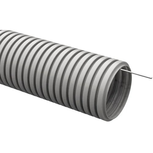 Труба гофрированная ПВХ d25мм с протяжкой сер. (уп.50м) IEK CTG20-25-K41-050I